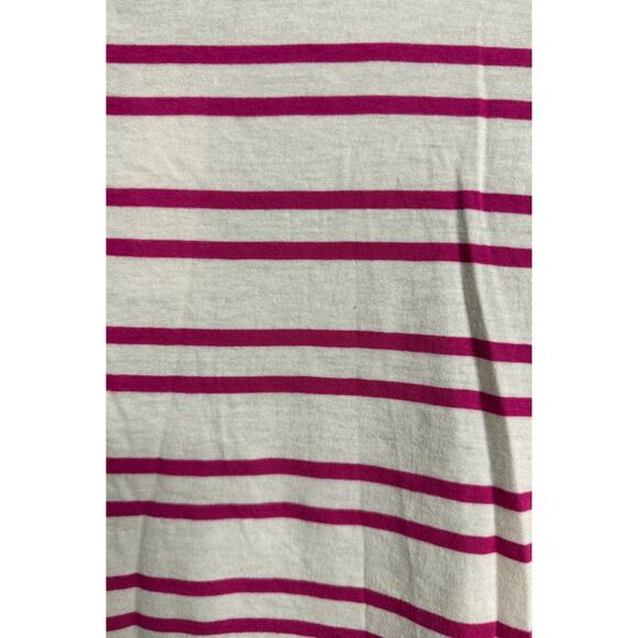 Banana Republic Women Top Blouse Size Medium Pink White Stripe 3/4 Roll Tab New - Picture 7 of 10